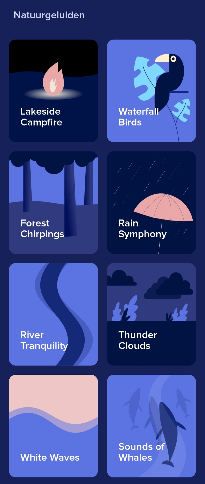 Somnox natuurgeluiden